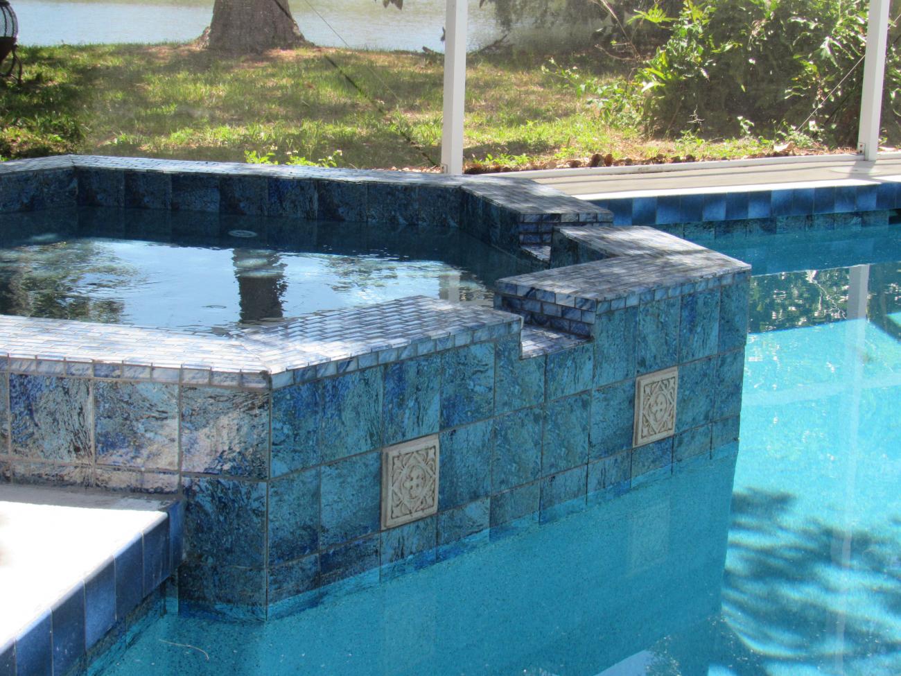 Resort pool in blue tile
